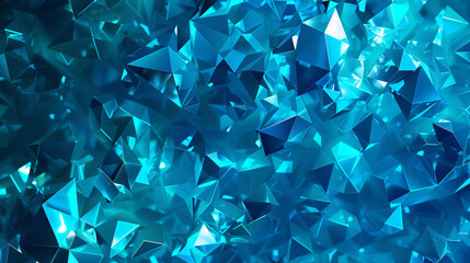 Cyan Blue and Midnight Polygonal Shapes