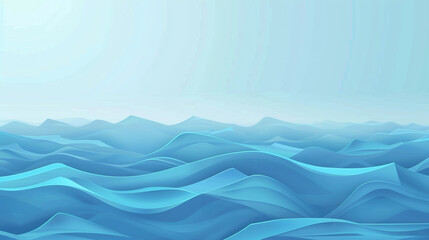 Elegant High-Resolution Ocean Blue Minimal Wave Vector Background.