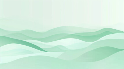 High-definition pale mint green minimal wave in premium vector style.