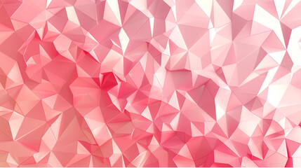 Rose Pink Geometric Polygonal Art