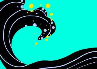 abstract background with water waves colorful 
