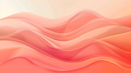 Vector Background with Elegant Soft Coral Minimal Wave Design.