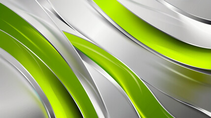 Electric Lime and Sleek Silver Premium Vector Art.