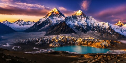 sunrise in the mountains