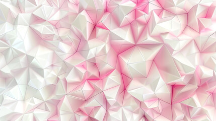 White and Pink Geometric Polygon Design