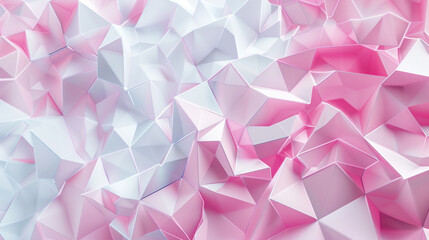 Soft Pink Polygons on a White Background