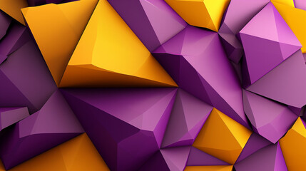 Geometric Design in Mustard Yellow and Violet