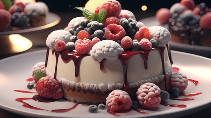 The most delicious dessert in the world, 8k render