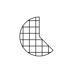 Abstract minimalist line grid shape