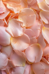 Obraz na płótnie Canvas Delicate texture of rose petals, showcasing their softness and pastel hues. rose petal textures offer a romantic and ethereal backdrop