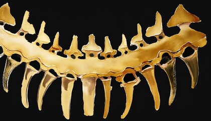 黒背景に和風の金色の抽象的な水彩模様の背景