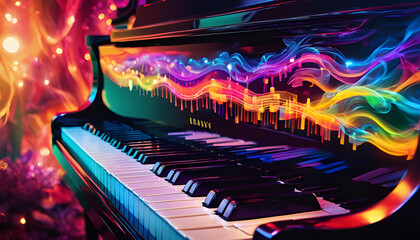 colorful pop art piano wpap, illustration, wall art decor wall art, decor acrylic illustration, colorful jazz piano wallpaper	