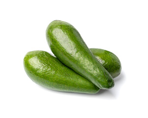 Avocado Isolated, Whole Avokado, Green Avocados Slice, Fresh Alligator Pear, Long Avocado Fruit