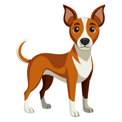 brown dog, icon, vector illustration