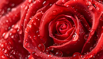 Naklejka premium Beautiful red rose flower, closeup