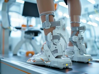 Robotic physiotherapy for ankle recovery, specialized rehabilitation center