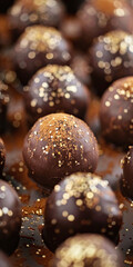Decadent Delights: Luxurious Gold-Dusted Chocolate Truffles
