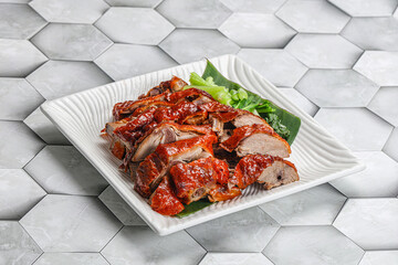 Asian cuisine - roasted duck with skin