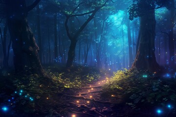 A forest with magic