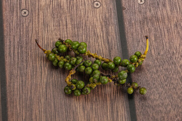 Green pepper corn heap isolated