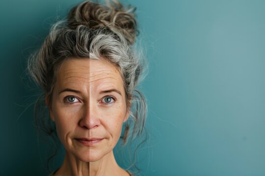 Skincare regimens for aging divisions integrate Compression line treatments and skin maintenance, focusing on portrait halves that bridge aging and makeup considerations for timeless beauty.