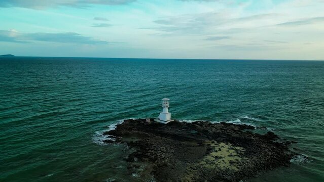 Lighthouse in the sea. Thailand Phuket. Part 1
