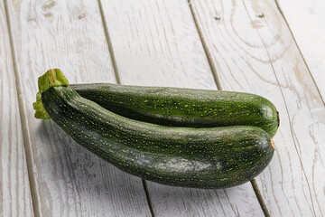 Raw young small green zucchini