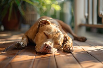 love for pets. Close-up portrait of a sleeping dog.. Beautiful simple AI generated image in 4K, unique. - obrazy, fototapety, plakaty