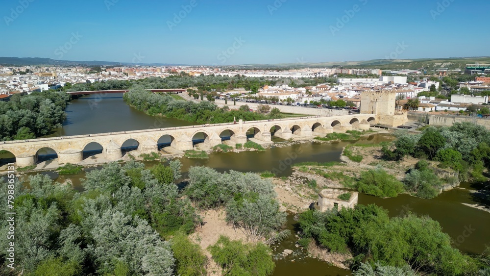 Sticker aerial view of cordoba, andalusia. southern spain