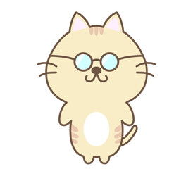 メガネをかけたねこ