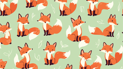 Gorgeous seamless pattern with sitting and standing