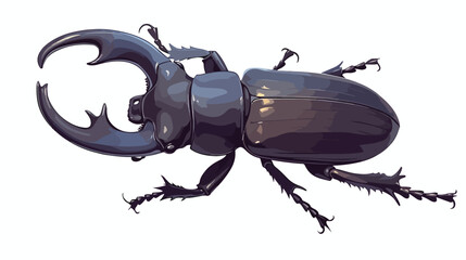 Greater stag beetle horned European insect. Male ho