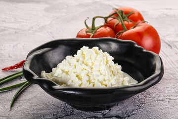 Cottage cheese Curd in the bowl