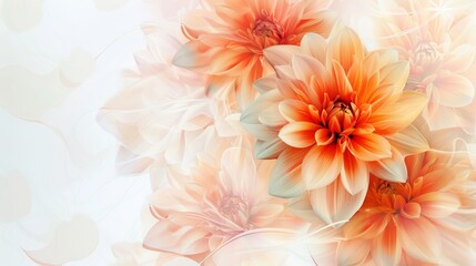 A close up of a bouquet of orange flowers. The flowers are arranged in a way that they are all facing the same direction, creating a sense of harmony and balance. Scene is one of warmth and positivity
