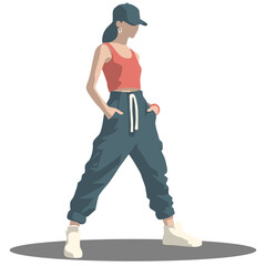 Street Dance Girl Illustration.