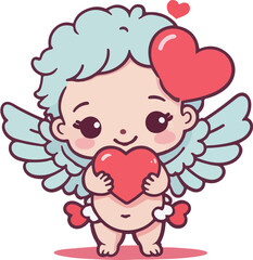 cupid with heart