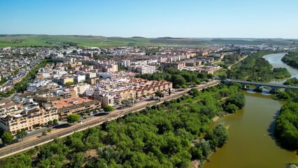 Aerial view of Cordoba, Andalusia. Southern Spain