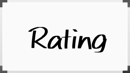 Rating のホワイトボード風イラスト