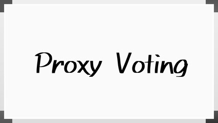 Proxy Voting のホワイトボード風イラスト
