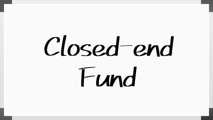 Closed-end Fund のホワイトボード風イラスト