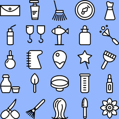 Beauty Salon Related Line Art Icon