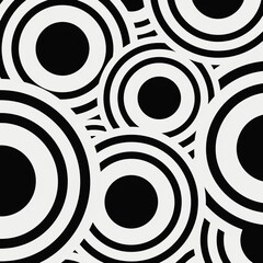 Concentric circles pattern, flat vector, simplistic design, white, repeatable ,  repeating pattern - obrazy, fototapety, plakaty