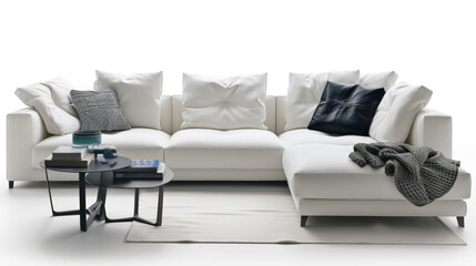 Luxury Elegance: Poliform Sofa Design. Generative AI