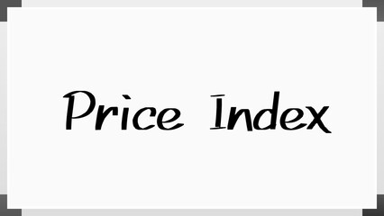 Price Index のホワイトボード風イラスト