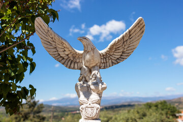 White Stone Eagle Sculpture in Portugal