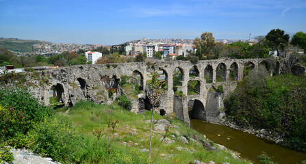 Located in Izmir, Turkey, the Kizilcullu Aqueducts were built by the Romans.