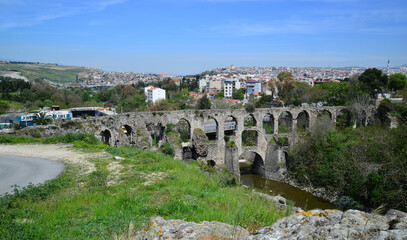 Located in Izmir, Turkey, the Kizilcullu Aqueducts were built by the Romans.