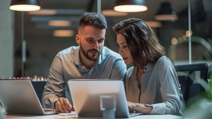 two colleagues working together