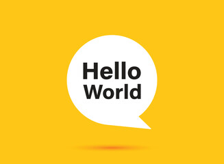 Hello speech bubble icon in flat style. Hi message vector illustration on isolated background. Welcome sign business concept.