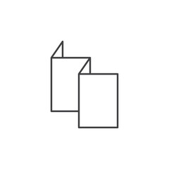 Brochure flyer icon in flat style. Booklet vector illustration on isolated background. Poster sign business concept.